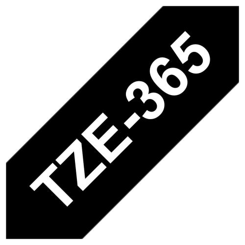 Brother páska bílá na černá (TZE365), 36mm, laminovaný