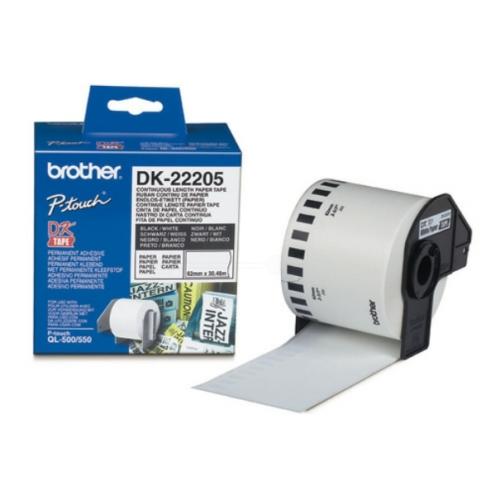 Brother etikety bílá (DK22205), 62mm