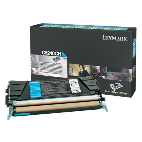 Lexmark tonerová kazeta azurová (C5240CH / 00C5240CH) (Vrátit, high capacity)