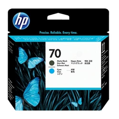 HP tisková hlava matná černá / azurová (C9404A / 70)