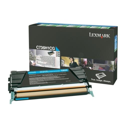Lexmark tonerová kazeta azurová (C736H1CG / 0C736H1CG) (Vrátit)
