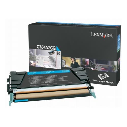 Lexmark tonerová kazeta azurová (C734A2CG / 0C734A2CG)