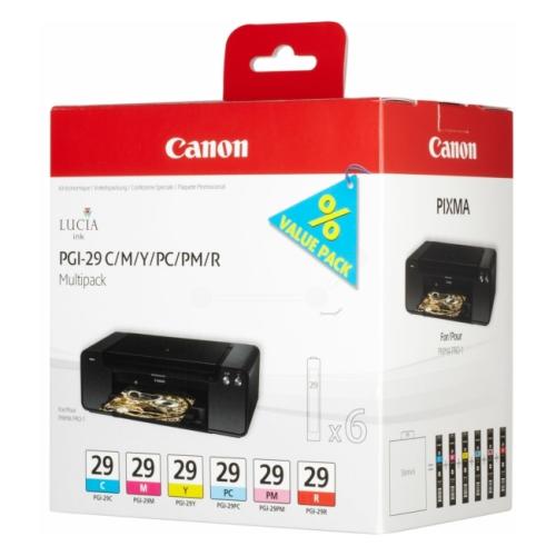 Canon tisková kazeta azurová / magenta / žlutý / azurová fotografiegrafie / magenta fotografie (4873B005 / PGI29) (multipack)