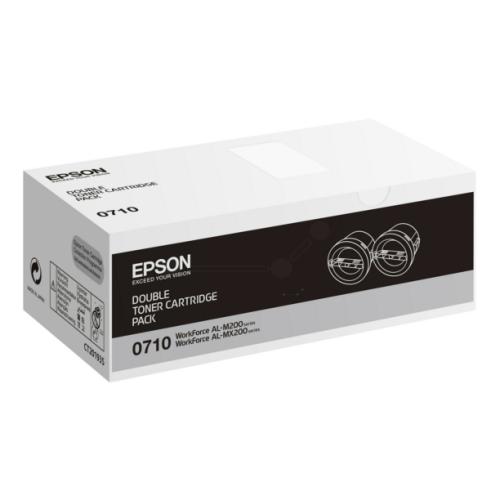 Epson tonerová kazeta černá (C13S050710 / 0710) (Dvojbalení, high capacity)