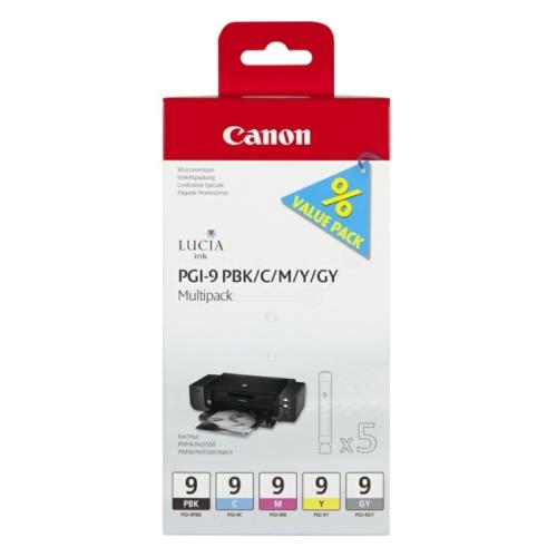 Canon tisková kazeta černá fotografiegrafie / azurová / magenta / žlutý / šedá (1034B013 / PGI9) (multipack)