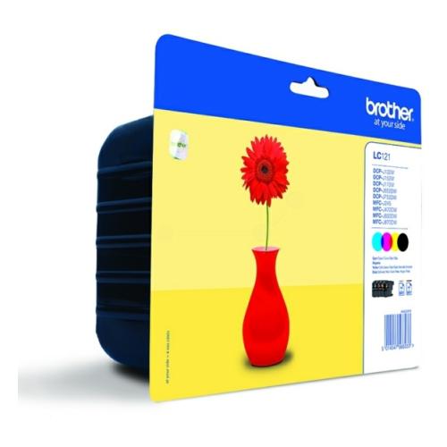 Brother tisková kazeta černá / azurová / magenta / žlutý (LC121VALBPDR) (multipack)