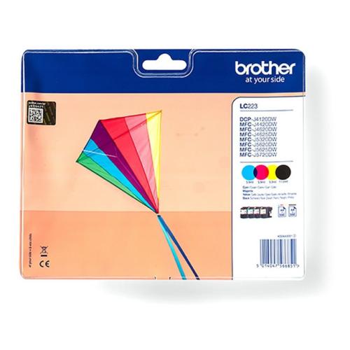 Brother tisková kazeta černá / azurová / magenta / žlutý (LC223VALBP) (multipack)