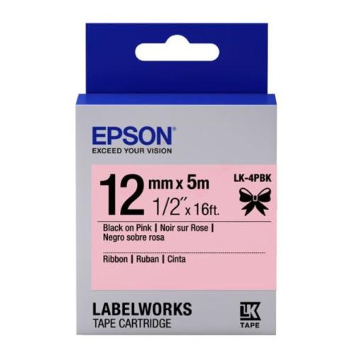 Epson etikety black/Růžový (C53S654031 / LK4PBK)