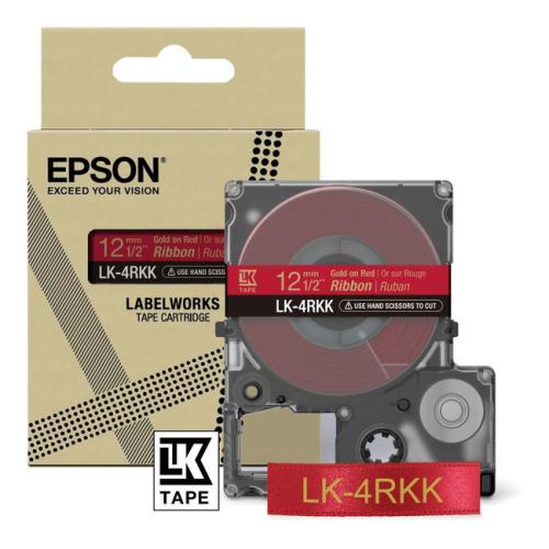 Epson etikety červená / zlato (C53S654033 / LK4RKK)