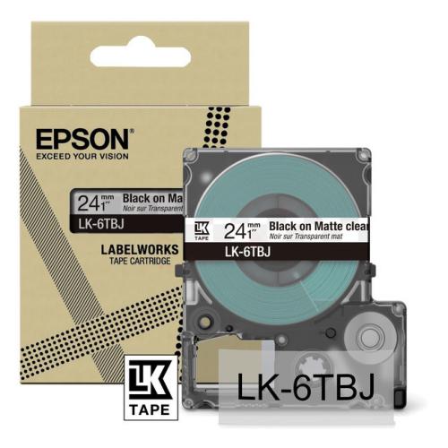 Epson etikety černá / průhledný (C53S672067 / LK6TBJ)