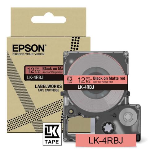 Epson etikety černá / červená (C53S672071 / LK4RBJ)