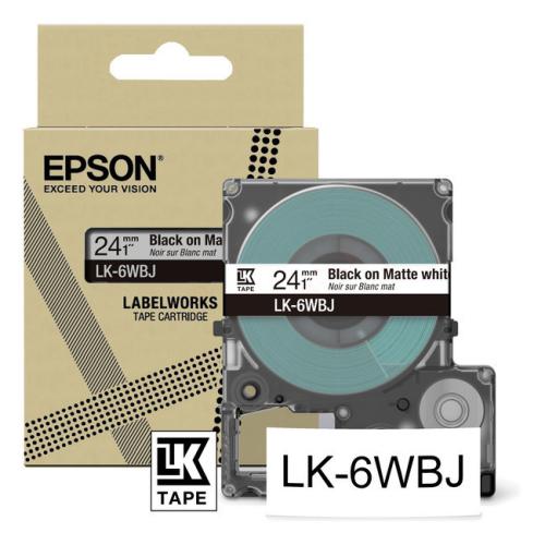 Epson etikety černá / bílá (C53S672064 / LK6WBJ)