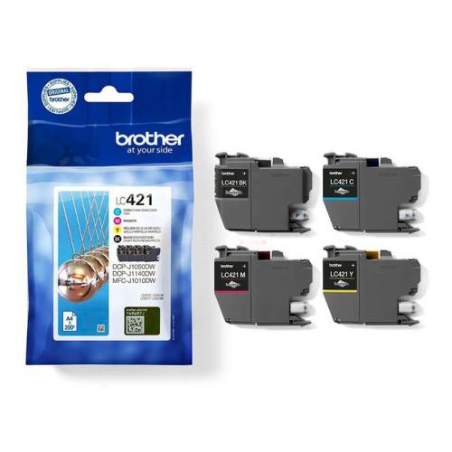 Brother tisková kazeta černá / azurová / magenta / žlutý (LC421VAL) (multipack)