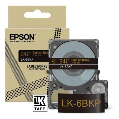 Epson etikety černá / zlato (C53S672096 / LK6BKP)
