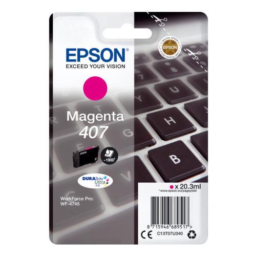 Epson tisková kazeta magenta (C13T07U340 / 407)