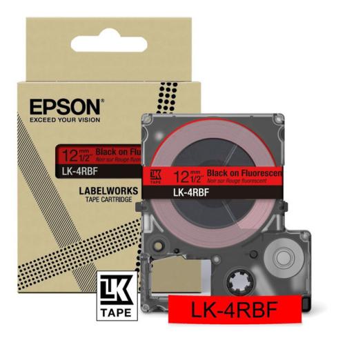 Epson etikety černá / červená (C53S672099 / LK4RBF)