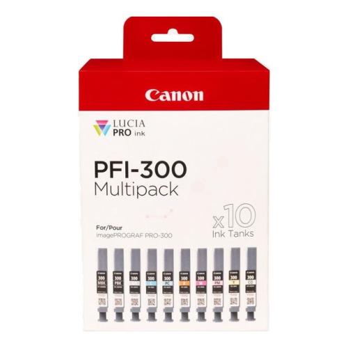 Canon tisková kazeta černá fotografie / matná černá / azurová / magenta / žlutý / azurová fotografiegrafie / magenta fotografie / červená / šedá / optimizer (4192C008 / PFI300) (multipack)