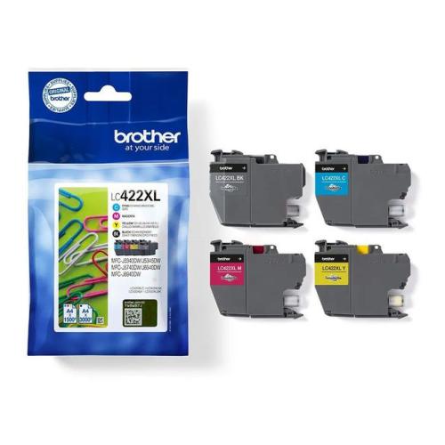 Brother tisková kazeta černá / azurová / magenta / žlutý (LC422XLVAL) (multipack, high capacity)
