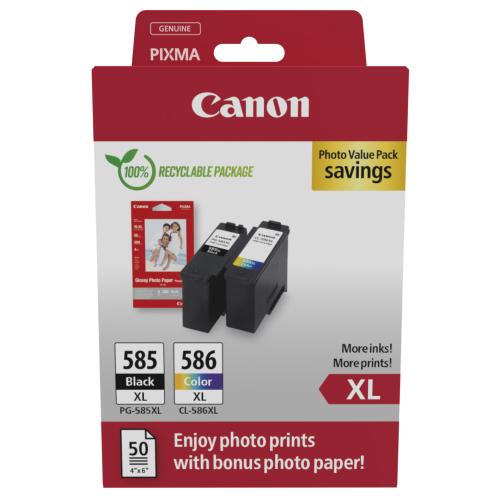 Canon inkoustová kazeta /fotopapír černá / barva (6204C005 / PG585XLCL586XL) (Dvojbalení, multipack, high capacity)