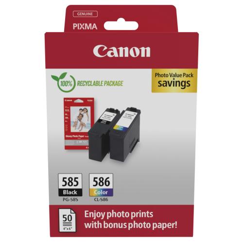 Canon inkoustová kazeta /fotopapír černá / barva (6205C004 / PG585CL586) (Dvojbalení, multipack)